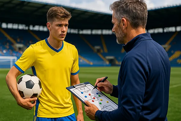 Técnico com jogador