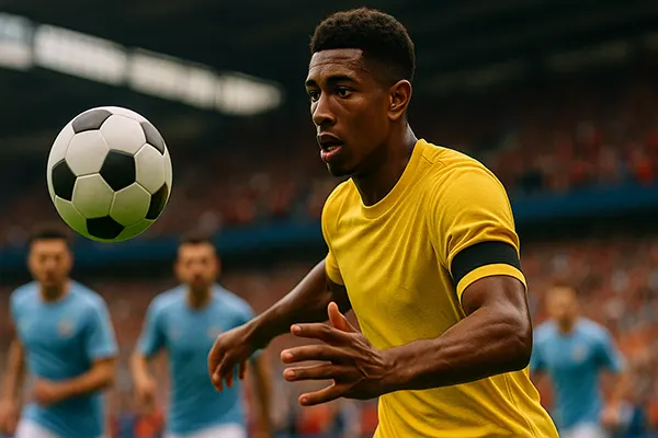 Fußballspieler mit Armbinde